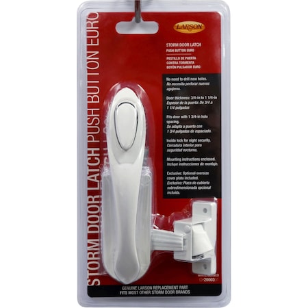 Larson Larson Euro Zinc-Plated White Zinc Push Button Latch 1 pk CH2000301